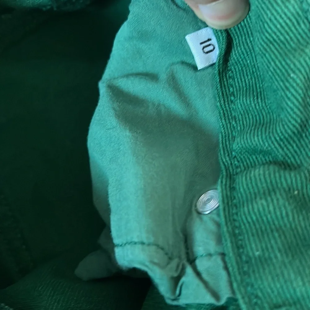 Maniere De Voir Set: Green Cropped Jacket US 6 & Boyfriend Cut Out Jeans US 6 - Picture 5 of 16